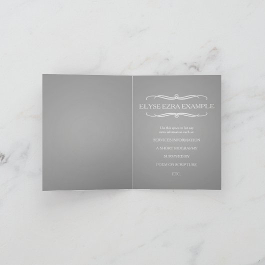 老朽化した写真の記念発表 案内状 (内部)