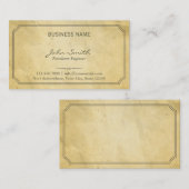 老朽化した古い紙質石油技術者 名刺 (正面/裏面)