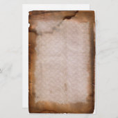 老朽化した汚れたヴィンテージ文房具 便箋 (正面/裏面)