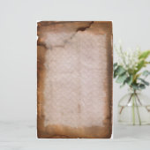 老朽化した汚れたヴィンテージ文房具 便箋 (スタンド正面)