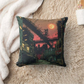 老朽化した漫画ブックシティ クッション (ブランケット)