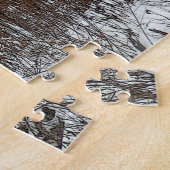 老朽化した納屋インスノーシーニックパズル ジグソーパズル (側面)