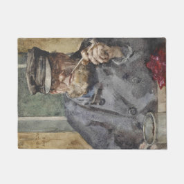 老犬のセーラーマン(Henry Scott Tuke) ドアマット