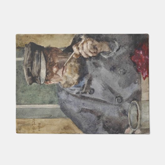 老犬のセーラーマン(Henry Scott Tuke) ドアマット (正面)