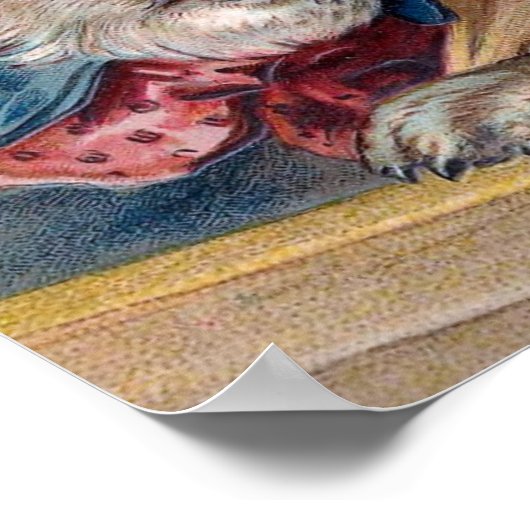 老犬のヴィンテージ ポスター (角)