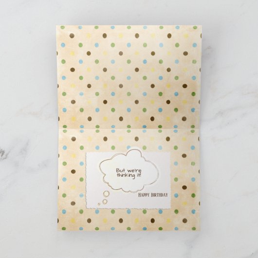 老猫を誕生日へ カード (内部)