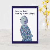 老若男女を問わず愛する鳥の誕生日ユーモア カード (黄色い花)