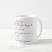 老衰の祈りの言葉のマグのバイオレット コーヒーマグカップ (正面右)