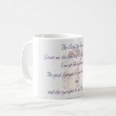 老衰の祈りの言葉のマグのバイオレット コーヒーマグカップ (正面左)