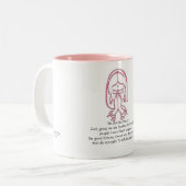 老衰の祈りの言葉のマグ ツートーンマグカップ (正面左)