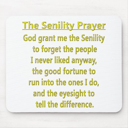 老衰の祈りの言葉 マウスパッド (正面)