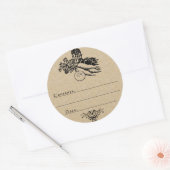 老野菜ファッションド缶詰空白のテンプレート ラウンドシール (封筒)