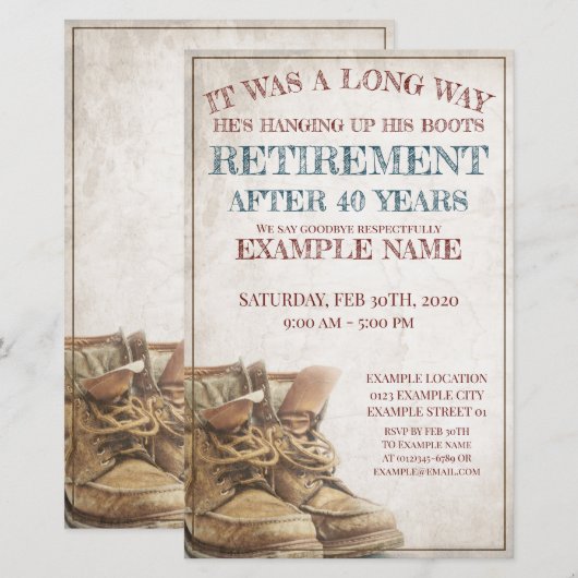 老靴による退職の発表 (正面/裏面)