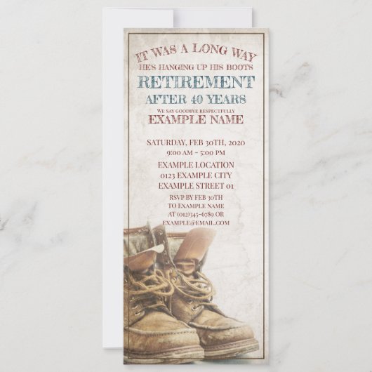 老靴による退職の発表 (正面)