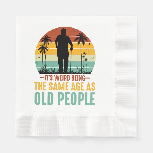 老風変わり人と同じ年だ 縁ありランチョンナプキン (正面)