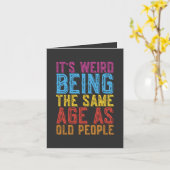 老風変わり人のユーモアと同じ年であること カード (黄色い花)