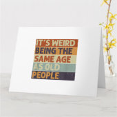 老風変わり人レトロ カード (黄色い花)