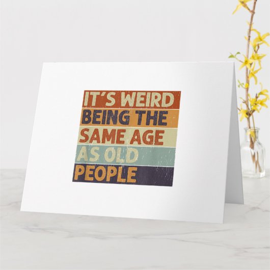 老風変わり人レトロ カード (黄色い花)