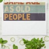 老風変わり人レトロ キッチンタオル (折り畳み)