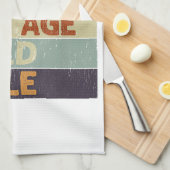 老風変わり人レトロ キッチンタオル (四つ折り)