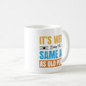 老風変わり人レトロ コーヒーマグカップ (正面右)