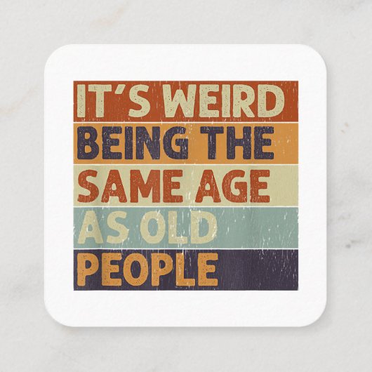 老風変わり人レトロ スクエア名刺 (裏面)