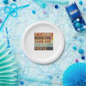 老風変わり人レトロ ペーパープレート (パーティー)