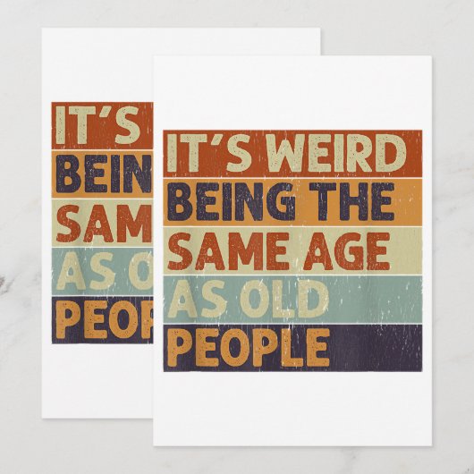 老風変わり人レトロ 招待状 (正面/裏面)