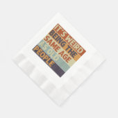 老風変わり人レトロ 縁ありランチョンナプキン (角)