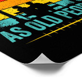 老風変わり人Vと同じ年おもしろい齢 ポスター (角)