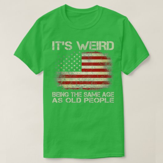 老風変わり人Vと同じ年おもしろい齢 Tシャツ (デザイン正面)