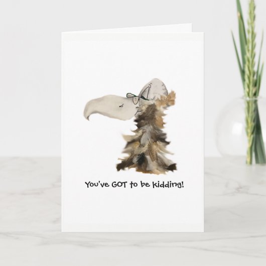 老鳥の誕生日 カード (正面)