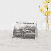 老鹿ハンターグリーティングカード カード (黄色い花)