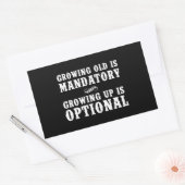 老齢化は必須であり、成長は任意である 長方形シール (封筒)