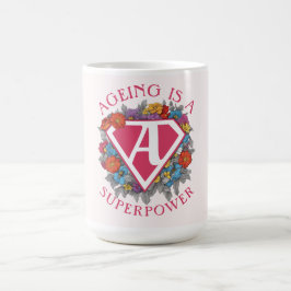 老齢化は超大国の誕生日だ コーヒーマグカップ