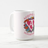 老齢化は超大国の誕生日だ コーヒーマグカップ (正面左)