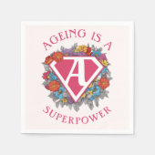 老齢化は超大国の誕生日だ スタンダードカクテルナプキン (正面)