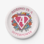 老齢化は超大国の誕生日だ ペーパープレート (正面)