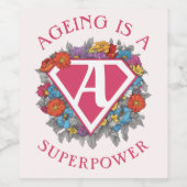 老齢化は超大国の誕生日だ ワインラベル (シングルラベル)