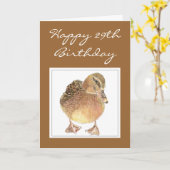 老齢化を許可しないクッカー誕生日ダック カード (黄色い花)