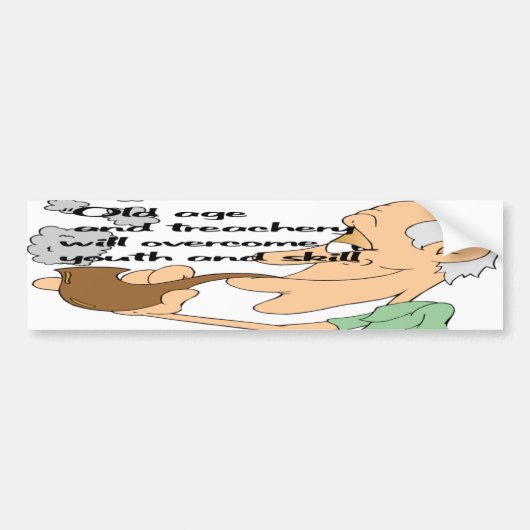 老齢期および裏切り バンパーステッカー (正面)