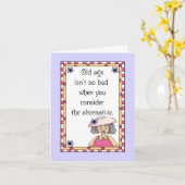 老齢期の代わりの誕生日 カード (黄色い花)