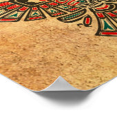 老齢者と擦り切れた灰田二頭霊鳥 ポスター (角)