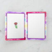 考えお友達のお洒落猫と女の子 カード (内部)