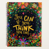 考えかわいらしフローラ感動的トレンディー プランナー手帳 (正面)