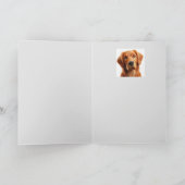 考えさんの悲しい孤独な犬ペット カード (内部)