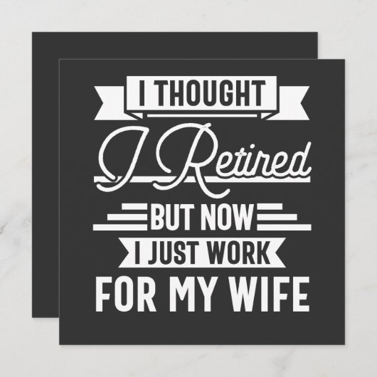 考えしか退職したし今はただ仕事をしている 招待状 (正面/裏面)