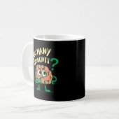 考えすぎなイラストの脳みそ日常のユーモア コーヒーマグカップ (正面左)