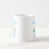 考えすぎるクマのマグカップ – 70% 水、100% 思考 コーヒーマグカップ (中央)
