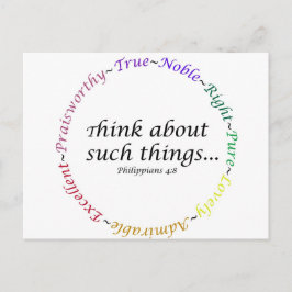考えそんな…ピリピ4:8 ポストカード